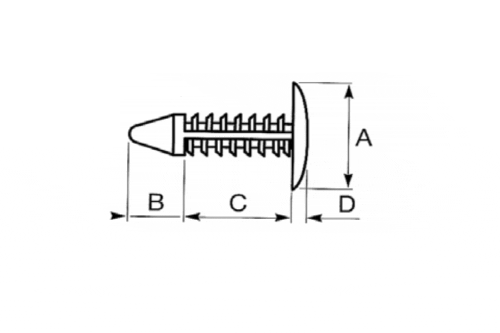plan clip/pion/rivet sapin - Pine Tree Clip
